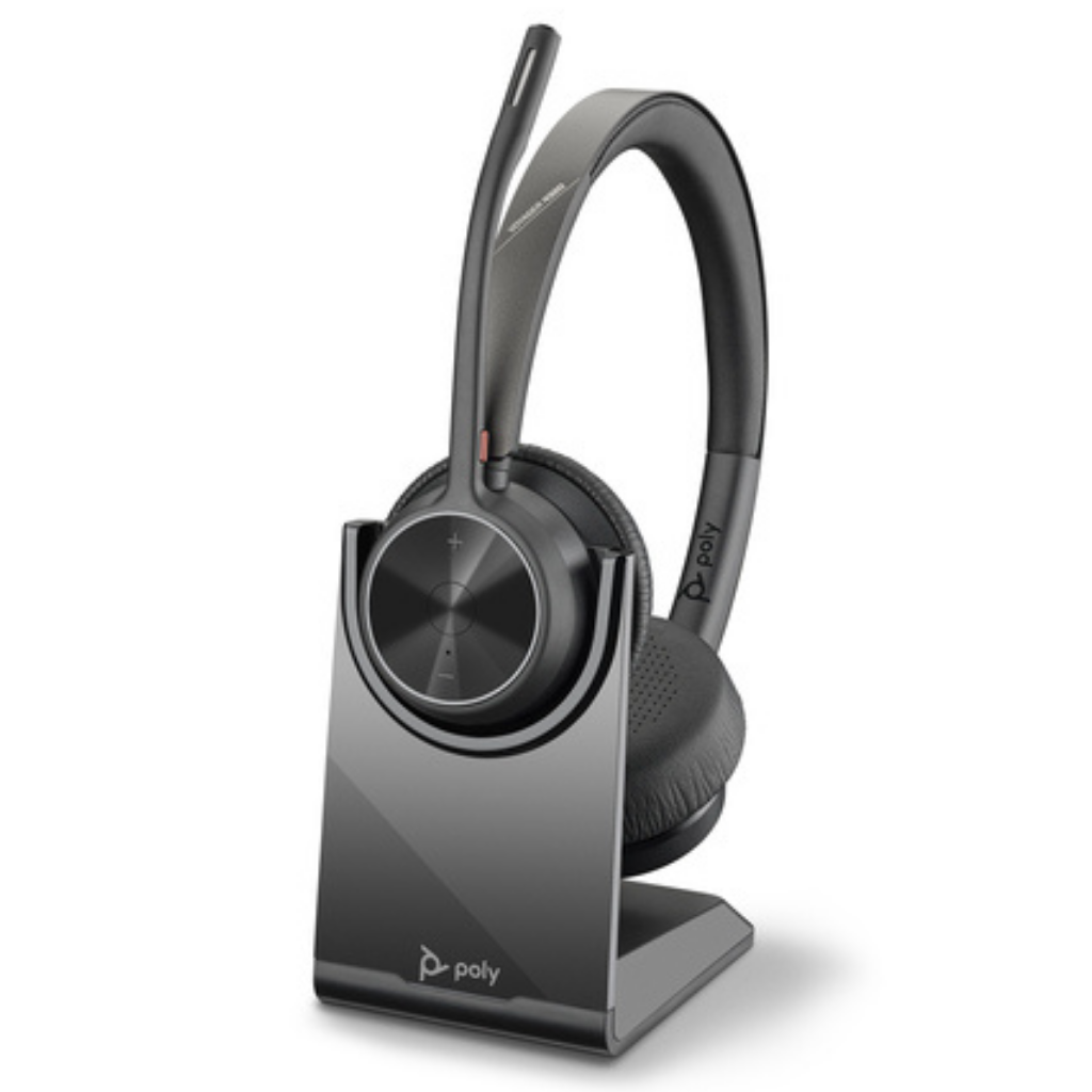 Poly Voyager 4320 UC Wireless Headset with Charge Stand | 218479-01 Headset Poly