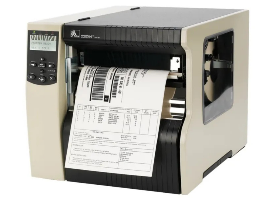 Zebra 220Xi4 Industrial Label Printer – 203 DPI, Thermal Transfer, USB, RS232 | 220-80E-00103 Zebra Label Printers Zebra