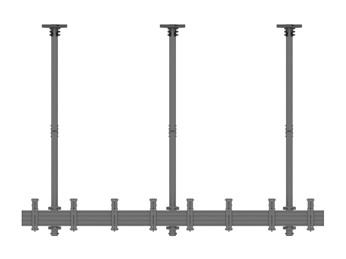 Multibrackets 30" - 42" up to 3m Pole Display Ceiling Mount Pro For 4 Screens Ceiling Mount Bracket Multibrackets