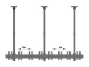 Multibrackets 30" - 42" up to 3m Pole Display Ceiling Mount Pro For 4 Screens Ceiling Mount Bracket Multibrackets
