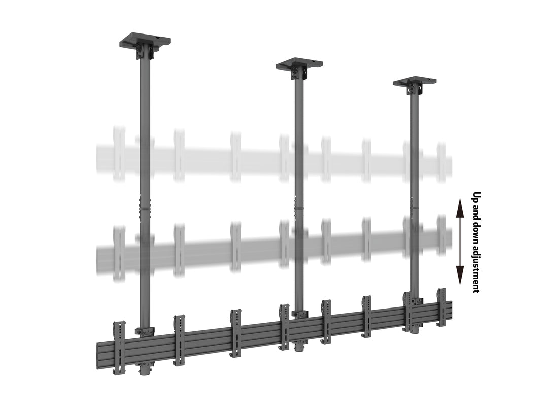 Multibrackets 30" - 42" up to 3m Pole Display Ceiling Mount Pro For 4 Screens Ceiling Mount Bracket Multibrackets