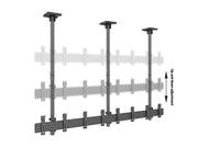 Multibrackets 30" - 42" up to 3m Pole Display Ceiling Mount Pro For 4 Screens Ceiling Mount Bracket Multibrackets