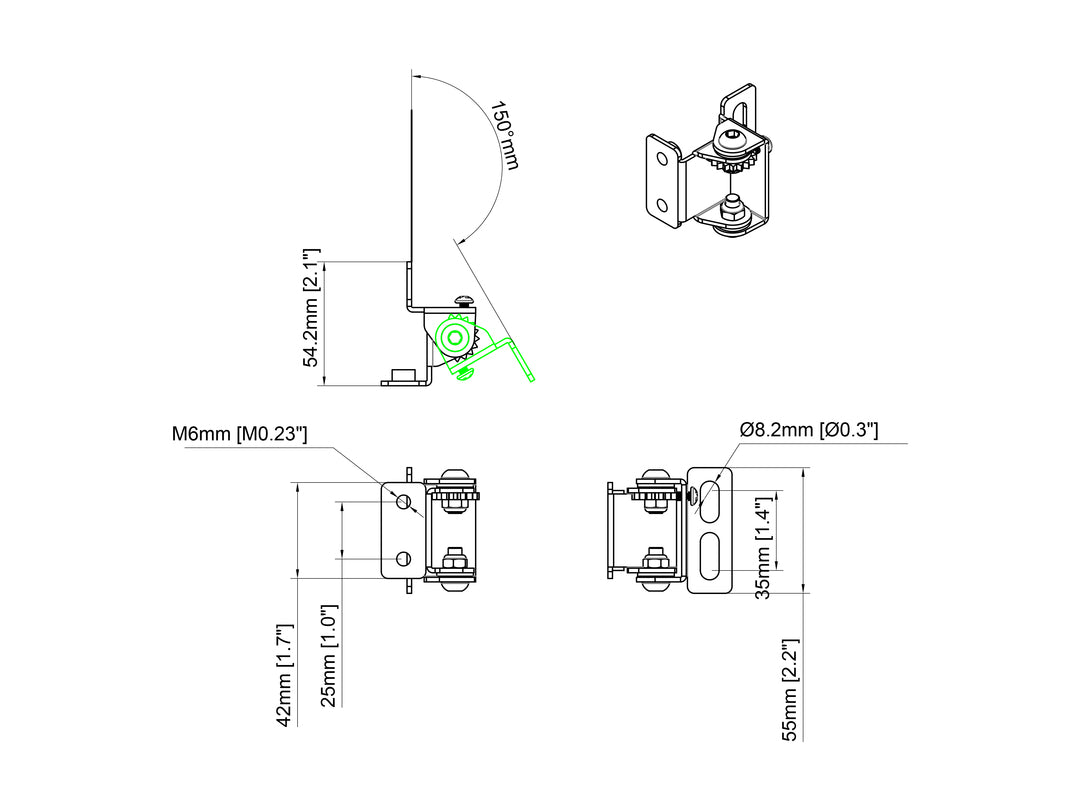 Multibrackets M Pro Series Curved Display Distance Mounting Accessory Multibrackets