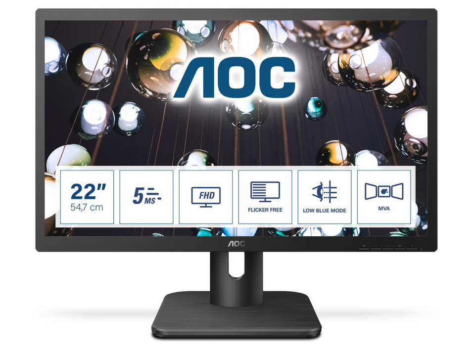 AOC 22E1Q 21.5" 60Hz 5ms Full HD Desktop Monitor