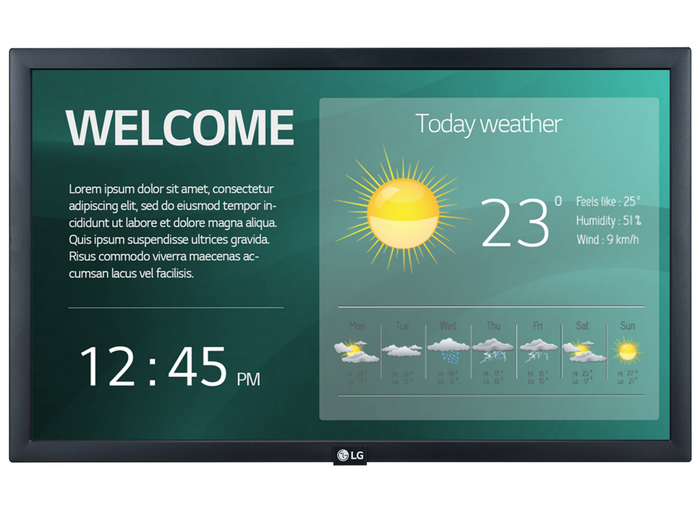 LG 22SM3G 22" Full HD Digital Signage Display With WebOS Digital Signage Display LG
