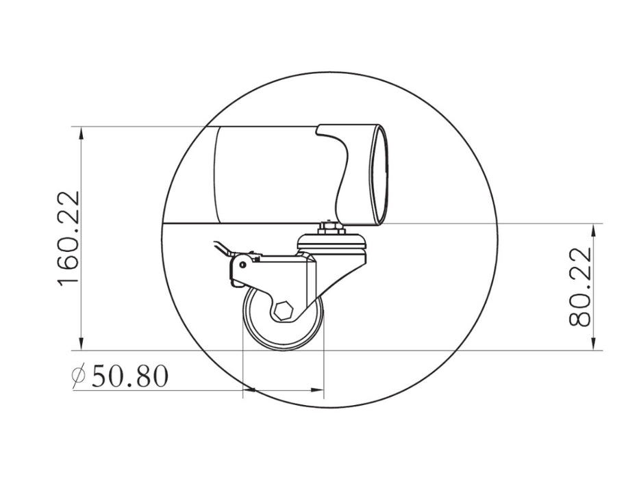 Multibrackets Height Adjustable Mobile Trolley With Media Shelf & Camera Holder - Up to 32"-60" Screen