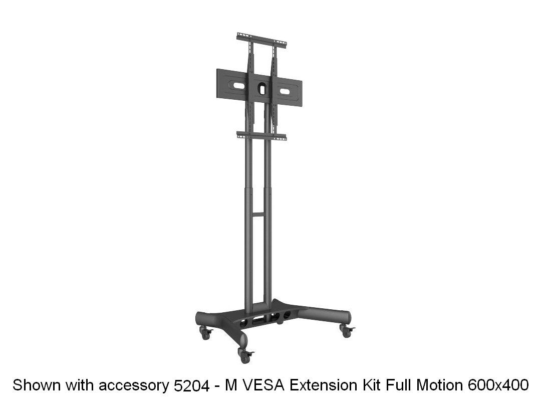 Multibrackets 32"-60" Height Adjustable Mobile Trolley With Media Shelf & Camera Holder Mobile Trolley Multibrackets