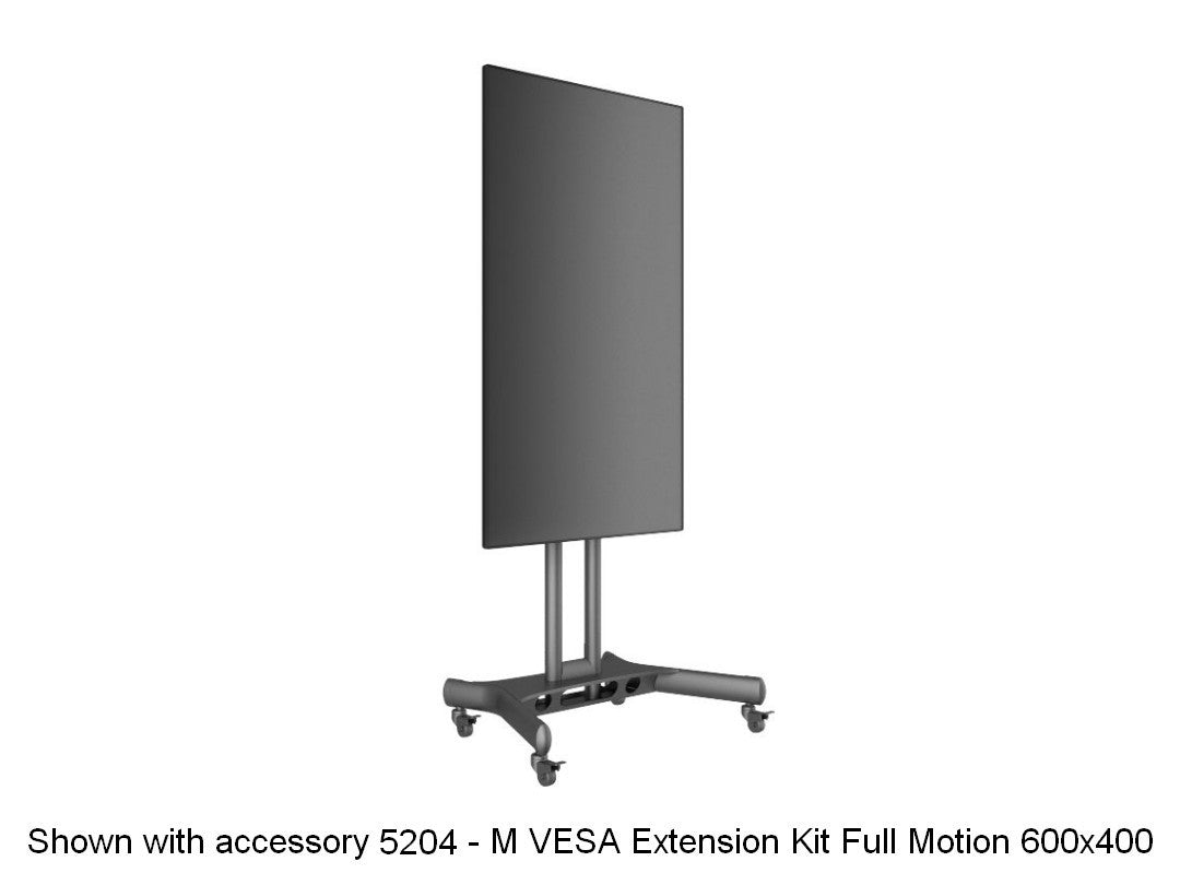 Multibrackets 32"-60" Height Adjustable Mobile Trolley With Media Shelf & Camera Holder Mobile Trolley Multibrackets