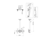 Multibrackets 0.8m Tilt 24"-43" Pro Series Menu Board Ceiling Mount For 1 Screen Ceiling Mount Bracket Multibrackets