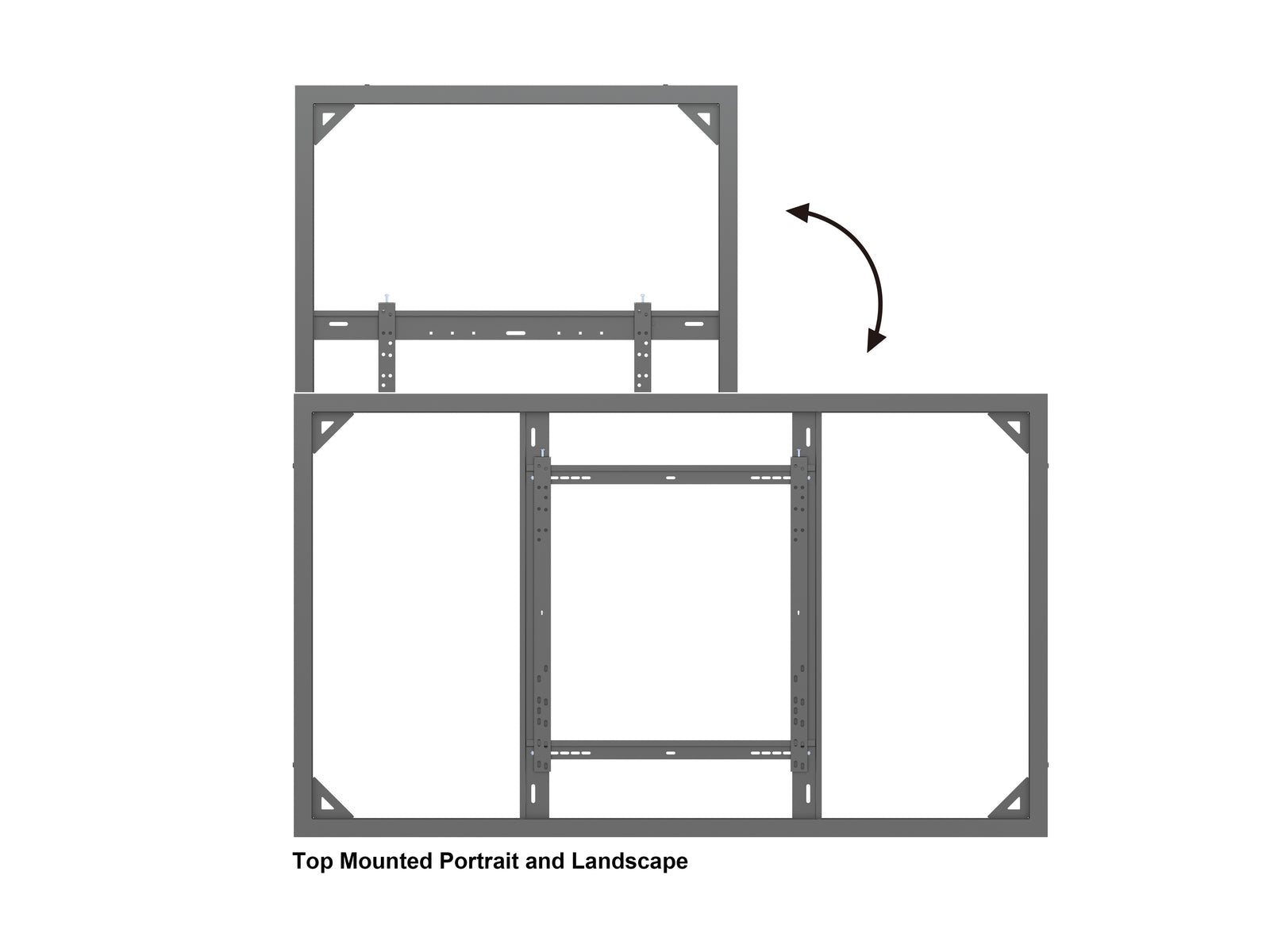 Multibrackets M Pro Series Enclosure 75" Wall Slim Medium Black Signage Display Enclosures Multibrackets
