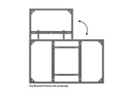 Multibrackets M Pro Series Enclosure 75" Wall Slim Medium Black Signage Display Enclosures Multibrackets
