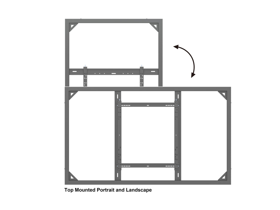 Multibrackets M Pro Series Enclosure 75" Wall Slim Medium Black Signage Display Enclosures Multibrackets