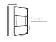 Multibrackets M Pro Series Enclosure 75" Wall Slim Medium Black Signage Display Enclosures Multibrackets