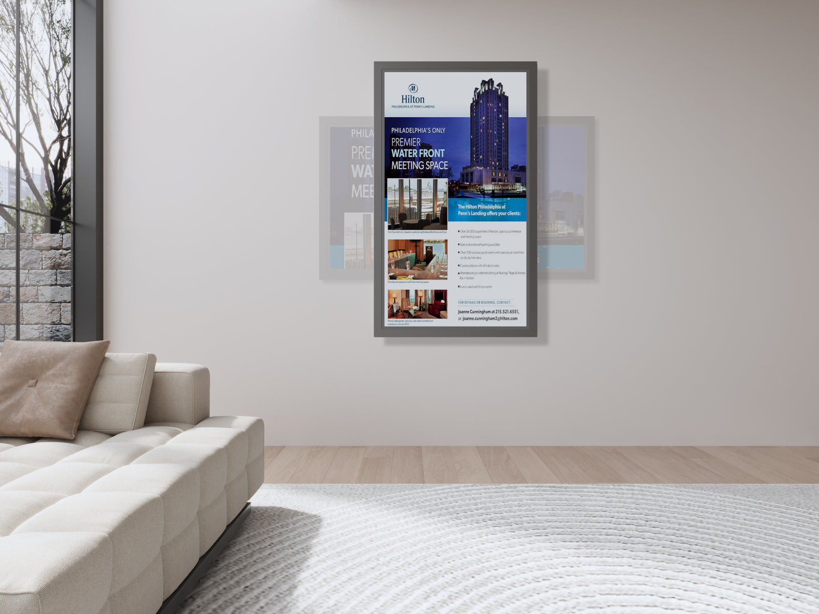 Multibrackets M Pro Series Enclosure 75" Wall Slim Medium Black Signage Display Enclosures Multibrackets