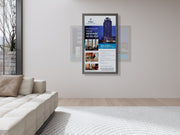 Multibrackets M Pro Series Enclosure 75" Wall Slim Medium Black Signage Display Enclosures Multibrackets