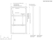 Multibrackets M Pro Series Enclosure 75" Wall Slim Medium Black Signage Display Enclosures Multibrackets