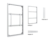 Multibrackets M Pro Series Enclosure 75" Wall Slim Medium White Signage Display Enclosures Multibrackets