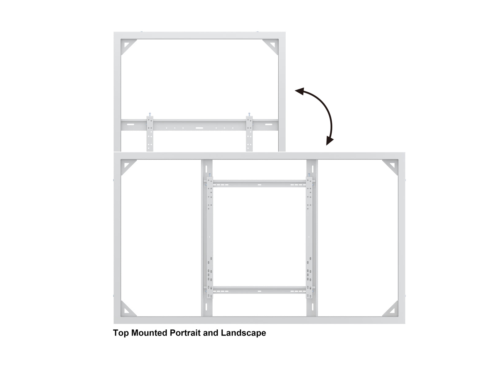 Multibrackets M Pro Series Enclosure 75" Wall Slim Medium White Signage Display Enclosures Multibrackets