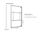 Multibrackets M Pro Series Enclosure 75" Wall Slim Medium White Signage Display Enclosures Multibrackets