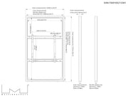 Multibrackets M Pro Series Enclosure 75" Wall Slim Medium White Signage Display Enclosures Multibrackets