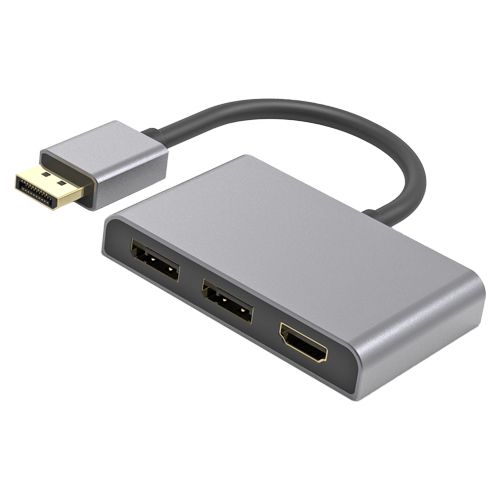 Cablenet 3 Way DisplayPort MST Splitter - 2 x DisplayPort - 1 x HDMI | 24-0313 Splitter Cablenet