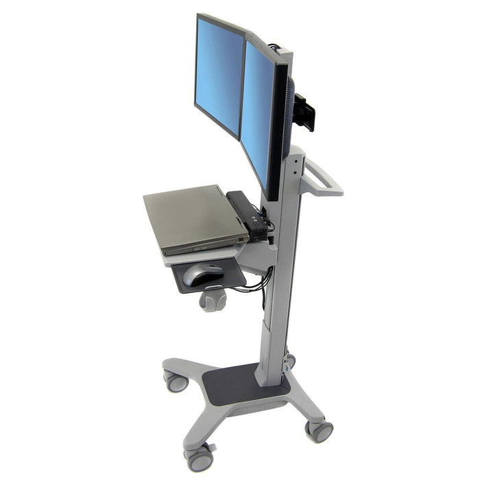 Ergotron 24-194-055 Neo-Flex® Dual WideView WorkSpace | Dual Monitor Cart Mobile Trolley Ergotron