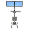 Ergotron 24-194-055 Neo-Flex® Dual WideView WorkSpace | Dual Monitor Cart
