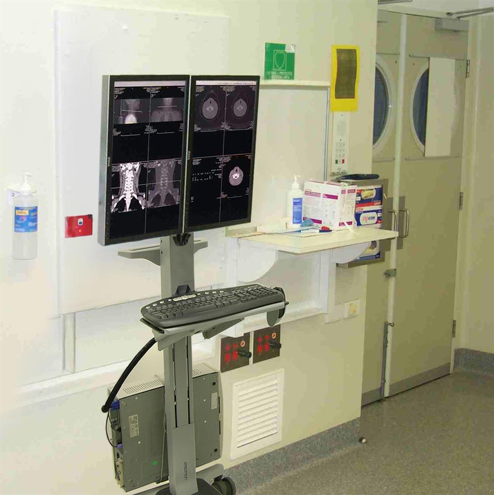 Ergotron 24-194-055 Neo-Flex® Dual WideView WorkSpace | Dual Monitor Cart Mobile Trolley Ergotron