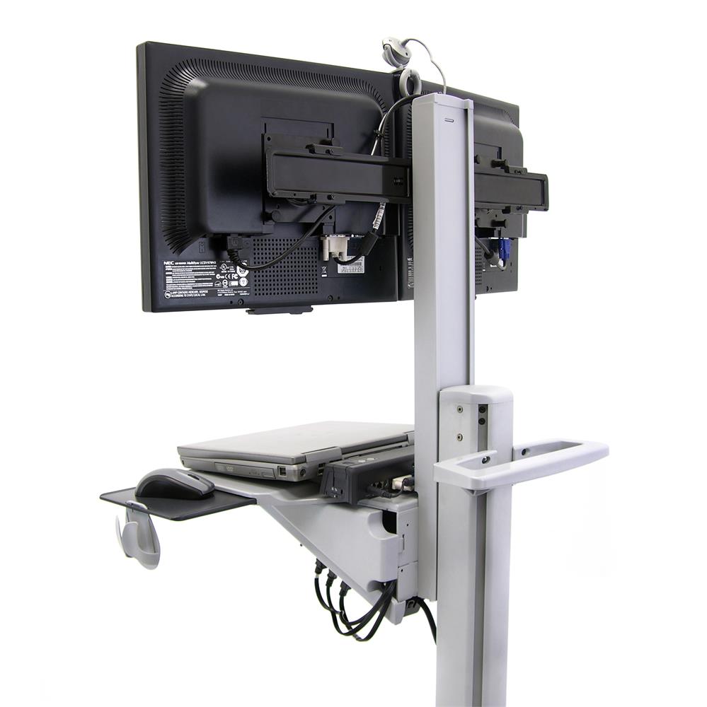 Ergotron 24-194-055 Neo-Flex® Dual WideView WorkSpace | Dual Monitor Cart Mobile Trolley Ergotron