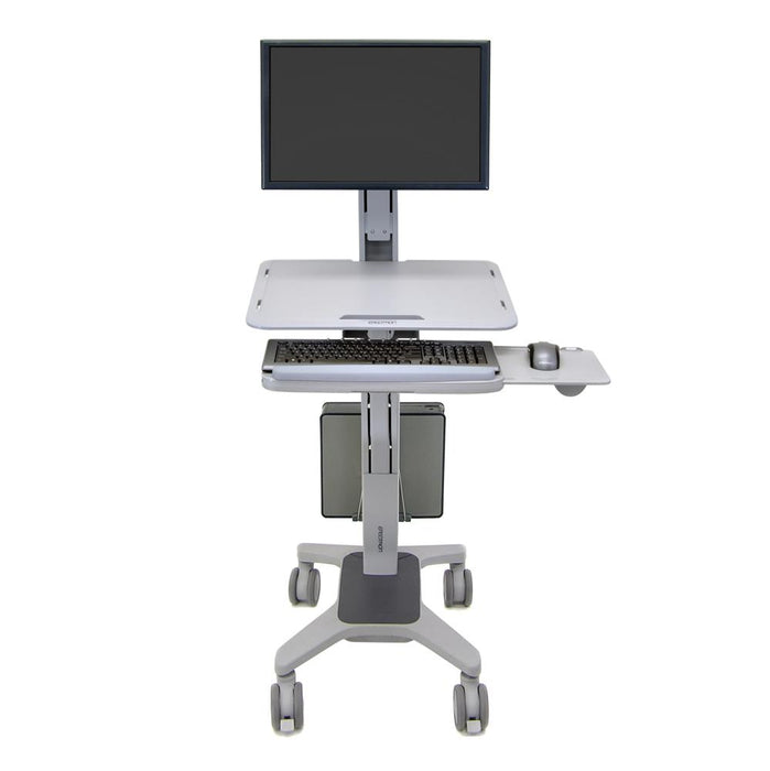 Ergotron 24-198-055 WorkFit-C, Single LD Sit-Stand Workstation | Mobile Desk Workstation