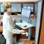 Ergotron 24-198-055 WorkFit-C, Single LD Sit-Stand Workstation | Mobile Desk Workstation Mobile Trolley Ergotron
