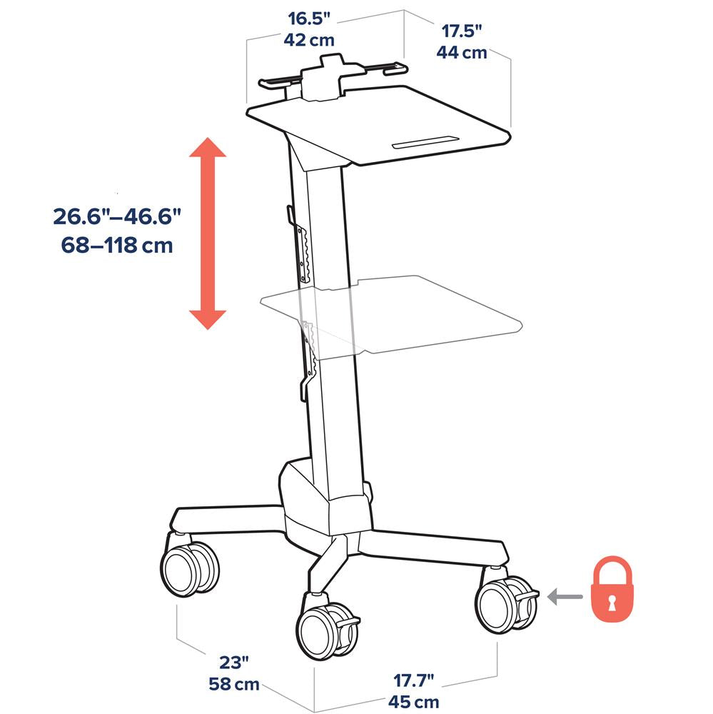 Ergotron Neo-Flex Laptop Trolley | 24-205-214 Mobile Trolley Ergotron