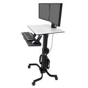 Ergotron 24-214-085 WorkFit-C, Dual Sit-Stand Workstation | Office Mobile Desk Mobile Trolley Ergotron