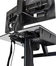 Ergotron 24-214-085 WorkFit-C, Dual Sit-Stand Workstation | Office Mobile Desk Mobile Trolley Ergotron