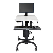 Ergotron 24-215-085 WorkFit-C, Single LD Sit-Stand Workstation | For Standard Display (2.3–7.3 kg) Mobile Trolley Ergotron