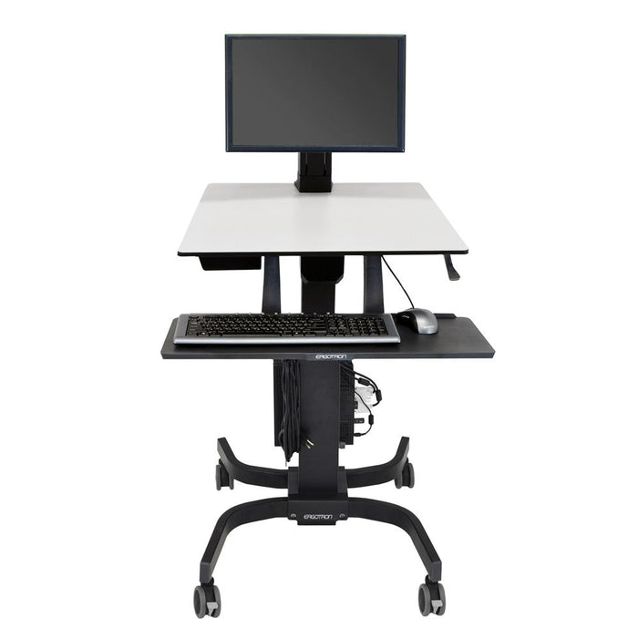 Ergotron 24-215-085 WorkFit-C, Single LD Sit-Stand Workstation | For Standard Display (2.3–7.3 kg) Mobile Trolley Ergotron