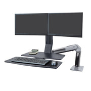 Ergotron 24-316-026 WorkFit-A, Dual Workstation with Worksurface | Sit-Stand Desk Arm Monitor Arm Desk Mount Ergotron