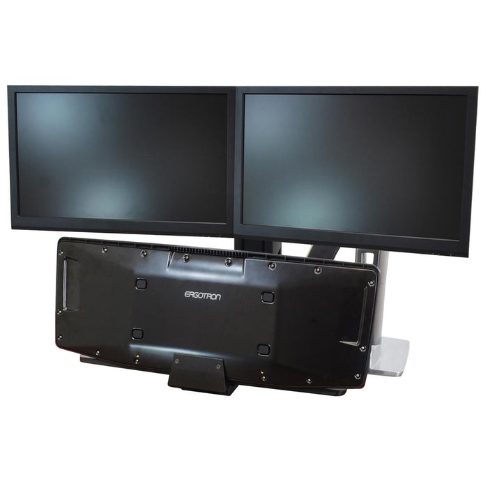 Ergotron 24-316-026 WorkFit-A, Dual Workstation with Worksurface | Sit-Stand Desk Arm Monitor Arm Desk Mount Ergotron