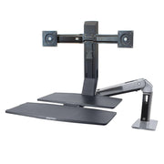 Ergotron 24-316-026 WorkFit-A, Dual Workstation with Worksurface | Sit-Stand Desk Arm Monitor Arm Desk Mount Ergotron