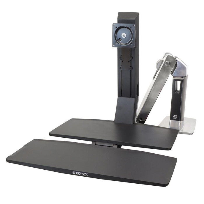 Ergotron 24-317-026 WorkFit-A, Single LD Workstation with Worksurface | Sit-Stand Desk Arm Monitor Arm Desk Mount Ergotron