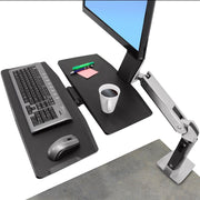 Ergotron 24-317-026 WorkFit-A, Single LD Workstation with Worksurface | Sit-Stand Desk Arm Monitor Arm Desk Mount Ergotron