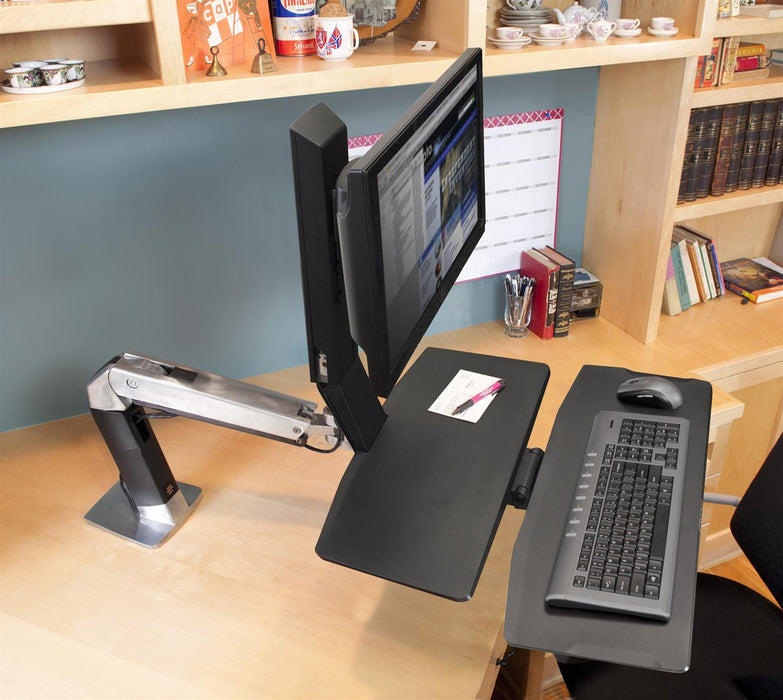 Ergotron 24-317-026 WorkFit-A, Single LD Workstation with Worksurface | Sit-Stand Desk Arm