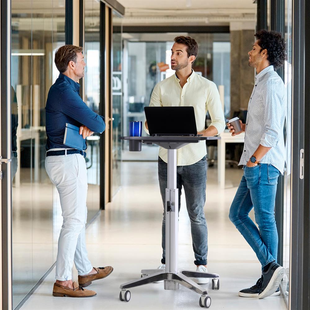 Ergotron 24-547-003 LearnFit® Sit-Stand Desk, Short | 74 - 114cm Mobile Trolley Ergotron