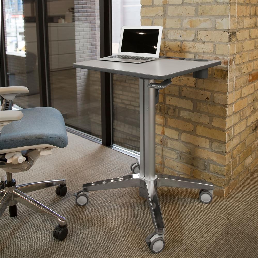 Ergotron 24-547-003 LearnFit® Sit-Stand Desk, Short | 74 - 114cm Mobile Trolley Ergotron