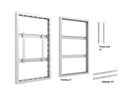 Multibrackets M Pro Series Enclosure 50" Wall Slim Medium White Signage Display Enclosures Multibrackets