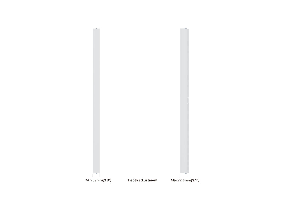 Multibrackets M Pro Series Enclosure 50" Wall Slim Medium White Signage Display Enclosures Multibrackets