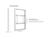 Multibrackets M Pro Series Enclosure 50" Wall Slim Medium White Signage Display Enclosures Multibrackets
