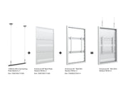 Multibrackets M Pro Series Enclosure 50" Wall Slim Medium White Signage Display Enclosures Multibrackets