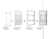 Multibrackets M Pro Series Enclosure 50" Wall Slim Medium White Signage Display Enclosures Multibrackets