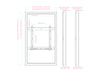 Multibrackets M Pro Series Enclosure 50" Wall Slim Medium White Signage Display Enclosures Multibrackets